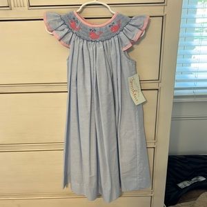 Southern Sunshine Smocked Whale Dress